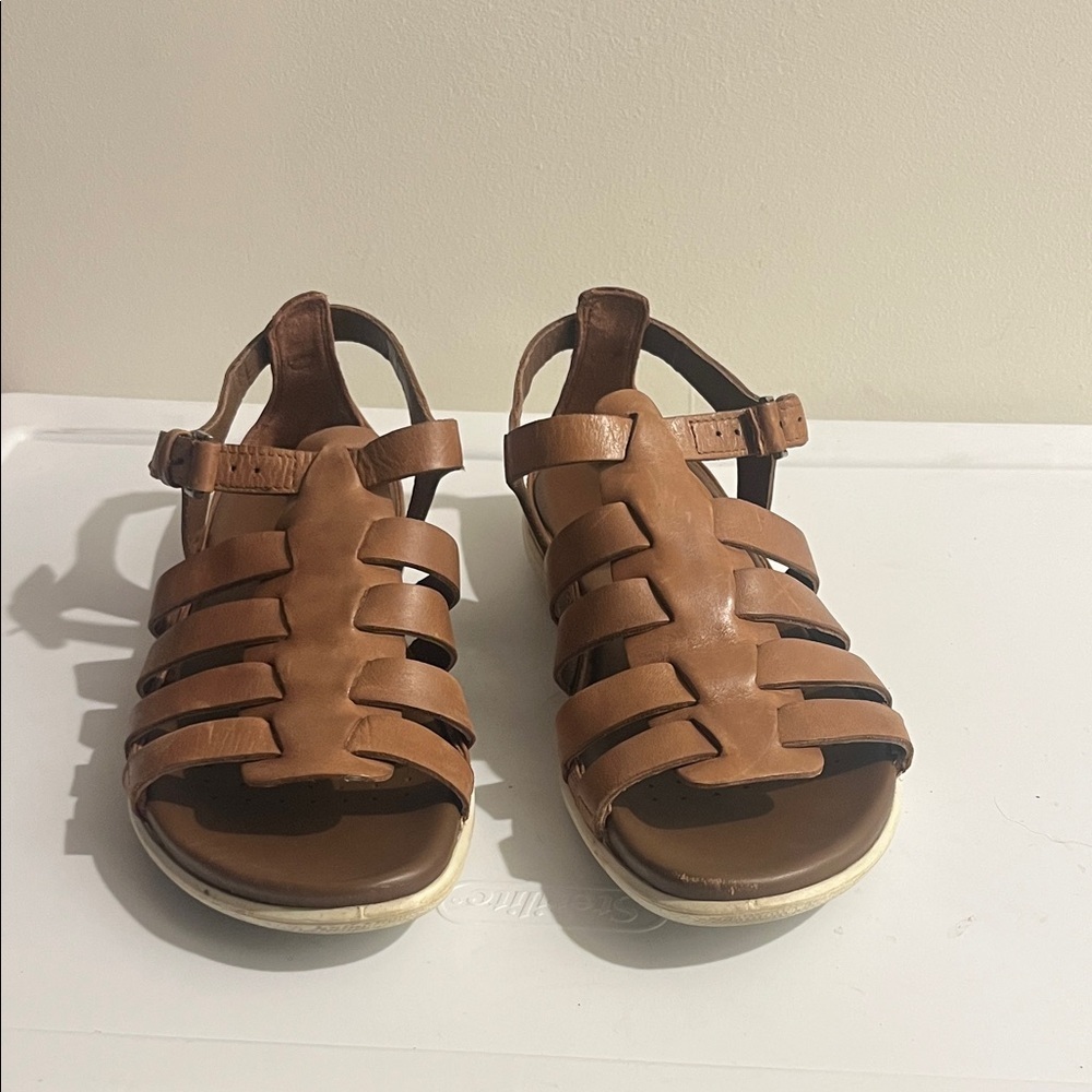 'ECCO' Leather Sandals Size 9 EUC